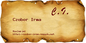 Czobor Irma névjegykártya